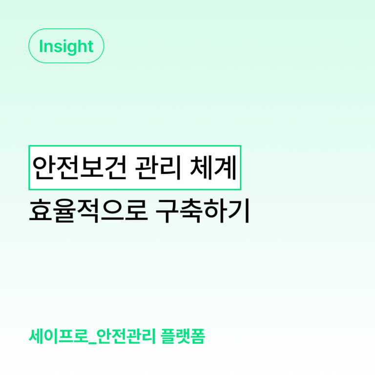효율적인 안전보건 관리 체계 구축 방법 대표 이미지